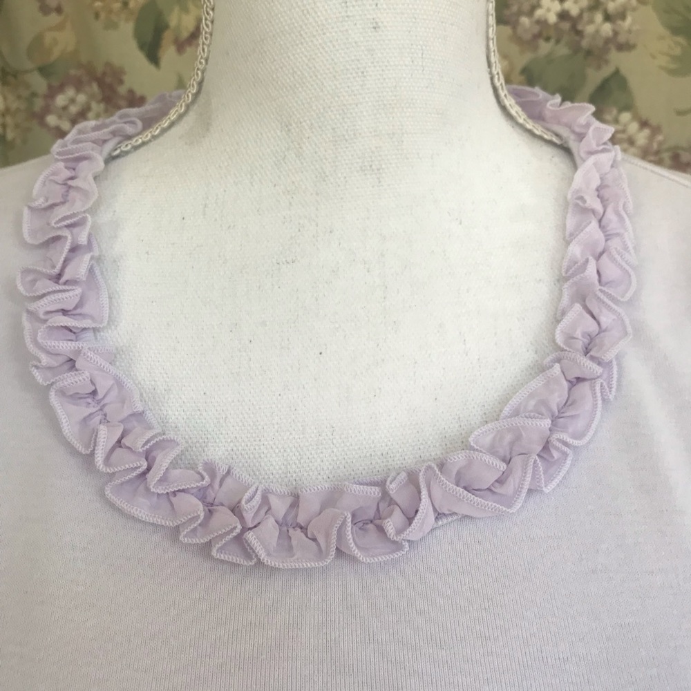 Lavender Ruffled Trimmed Tee Shirt